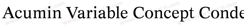 Acumin Variable Concept Condensed字体转换